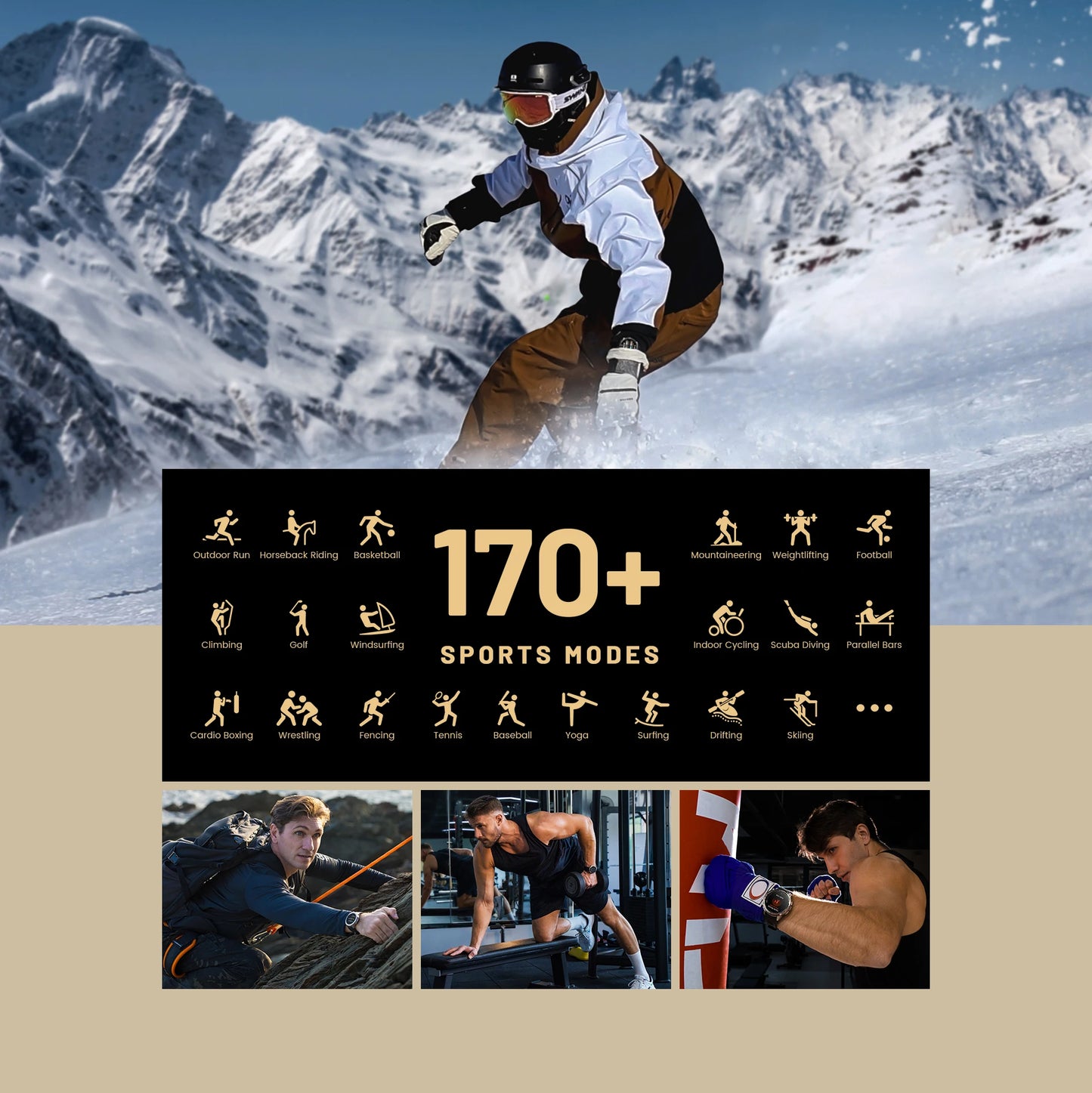 Original KOSPET TANK T3 Ultra GPS Smart Watch for Men Rugged Smartwatch/470mAh Fitness AMOLED Bluetooth Electronic Watches