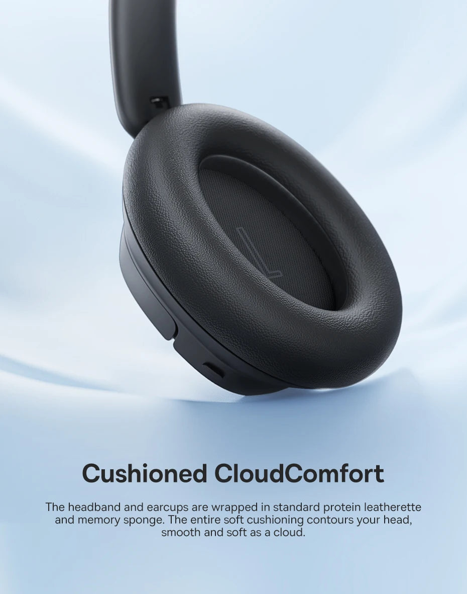 Baseus Bass Wireless Headphones Bluetooth 6.0 98% Noise Canceling/Over Ear Headset Spatial Audio Earphone 80H Time