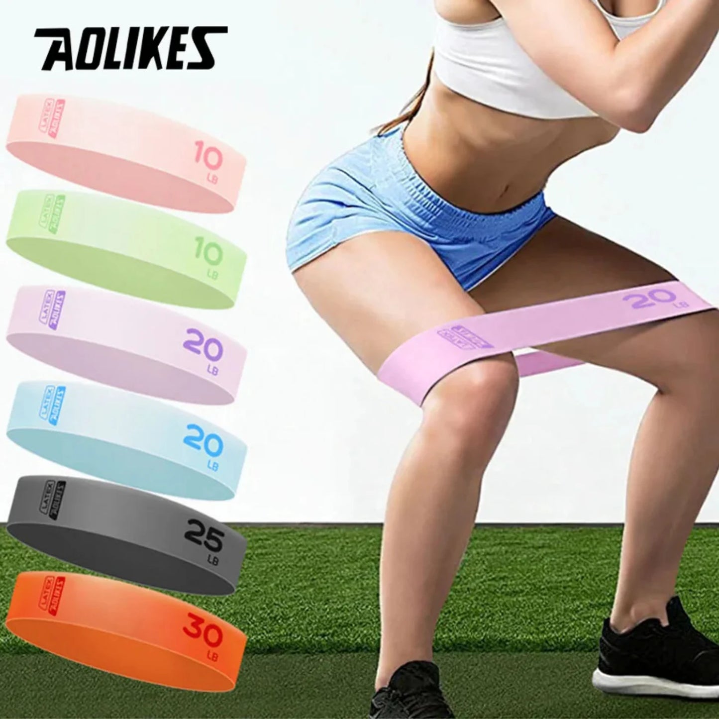 New 1PCS Portable Fitness Resistance Bands Workout Rubber Bands/Yoga Gym Elastic Strength Pilates Yoga Equipment