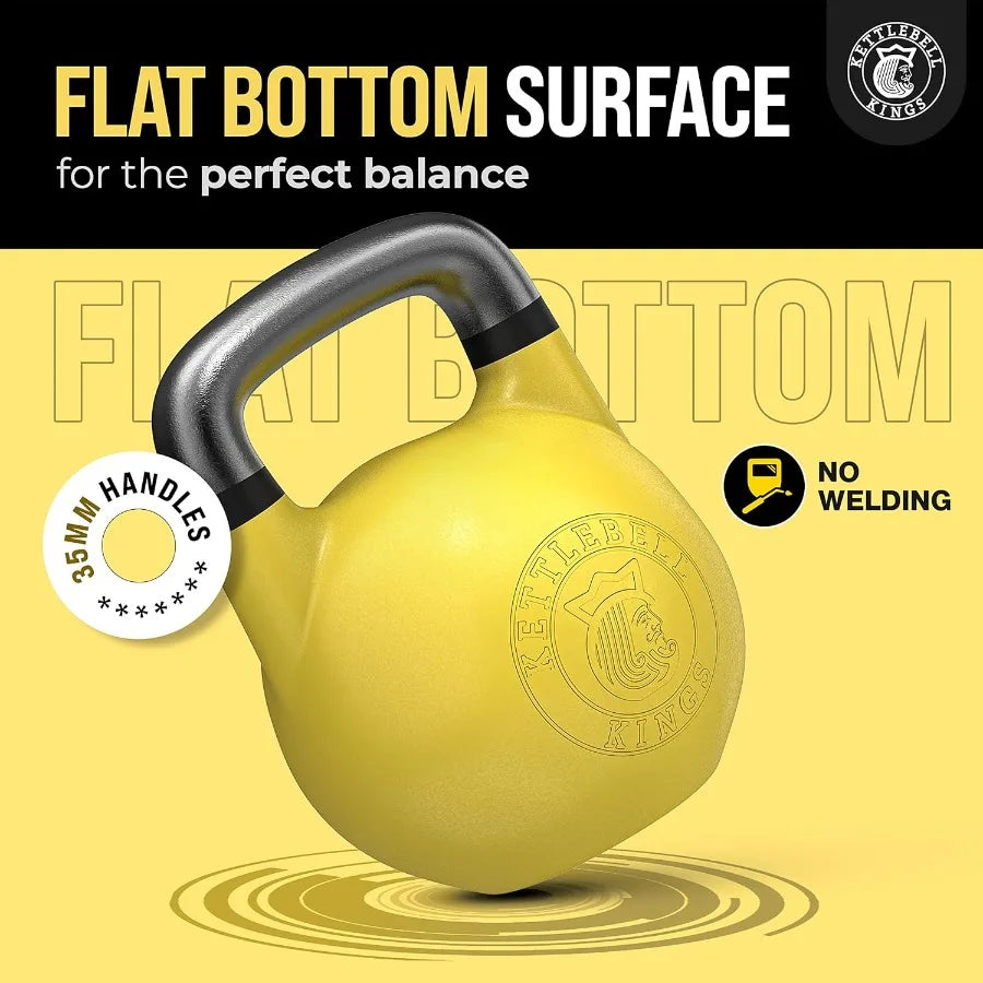 Kettlebell Kings Competition Kettlebells Weight (35mm handle) 35LB/Hand weights Workout Gym Equipment & Strength training sets
