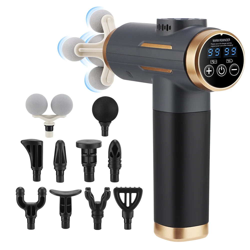 Electric Massage Gun 99 Levels High-Frequency Vibration Powerful/Fascia Gun for Body Muscle Relief Arm And Leg Massager