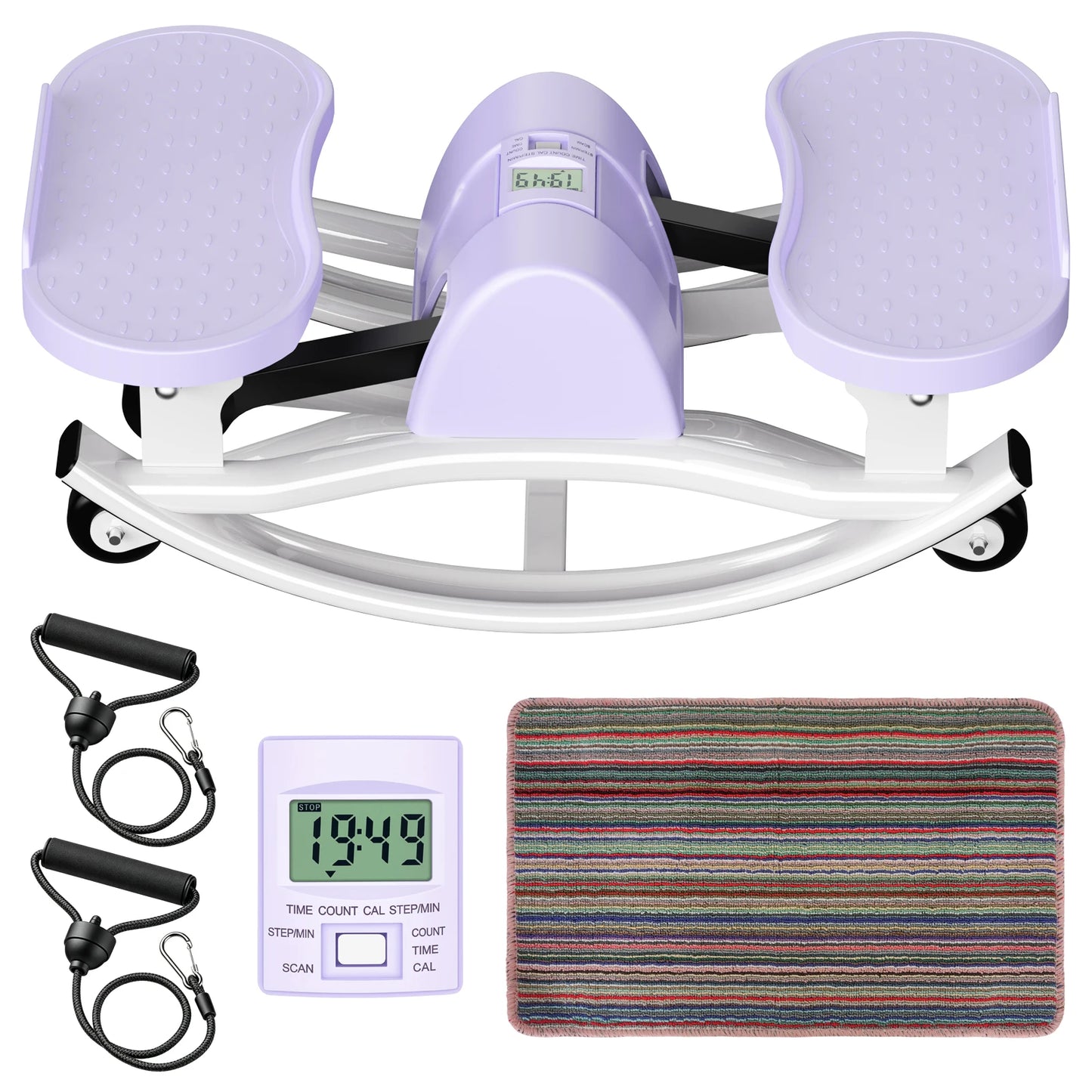 Swing Stepper Machine Intelligent Non-Slip For Exercise/Twist Stair Stepper Trainer Full Body Workout 220 lbs with Digital Display