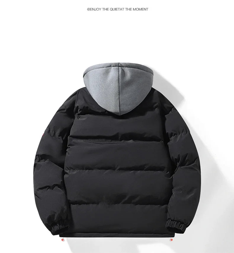 Fashion Men's Hooded Parka Jackets Thick Warm Outdoor Streetwear/Casual Winter Quality Male Puffer Jacket Couple Coats