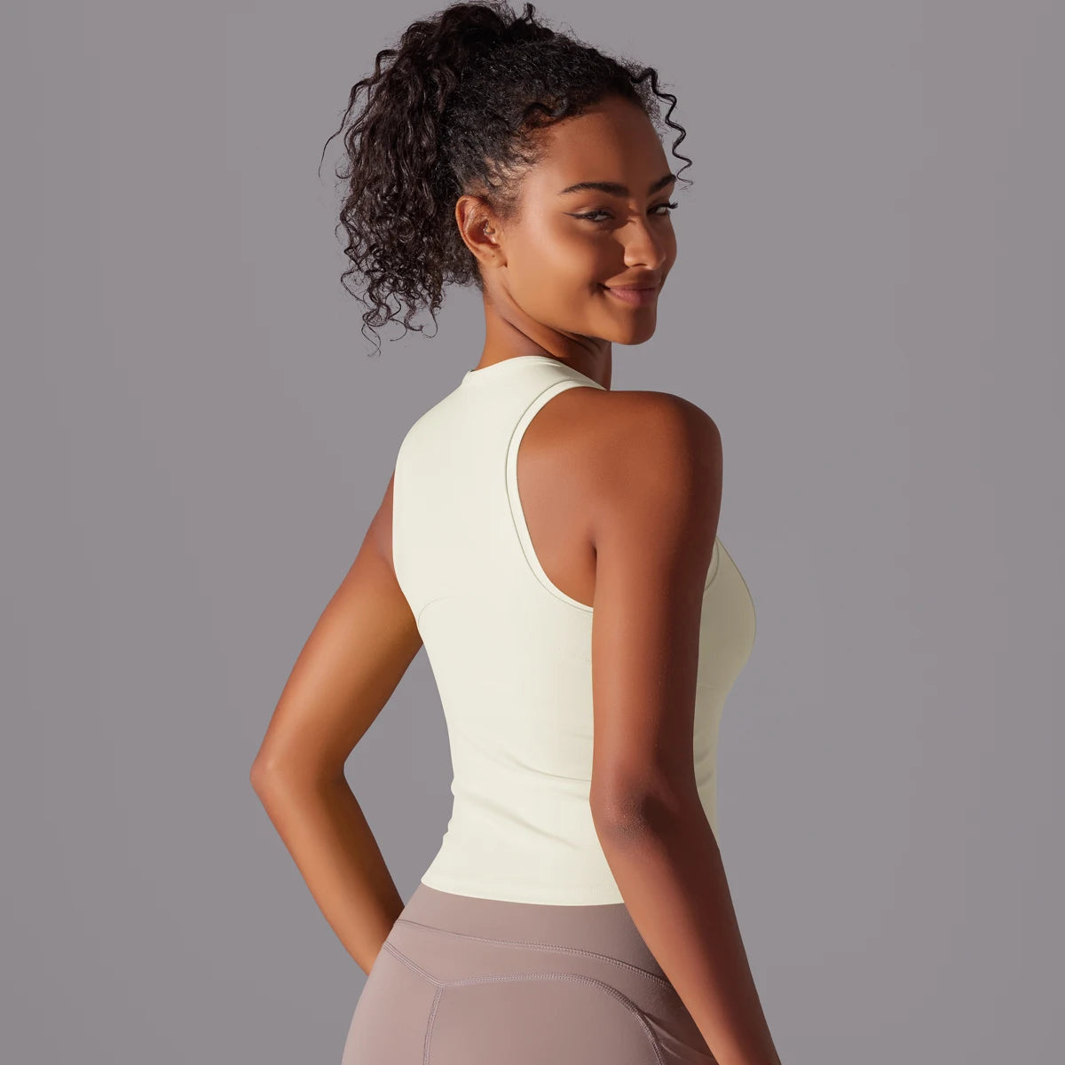 Sleeveless Yoga Vest Slim Sportswear  Stretchy Slim Sports Bra/Breathable Pleated Tank Top Quick Dry Fitness Wear Sexy Slim Top