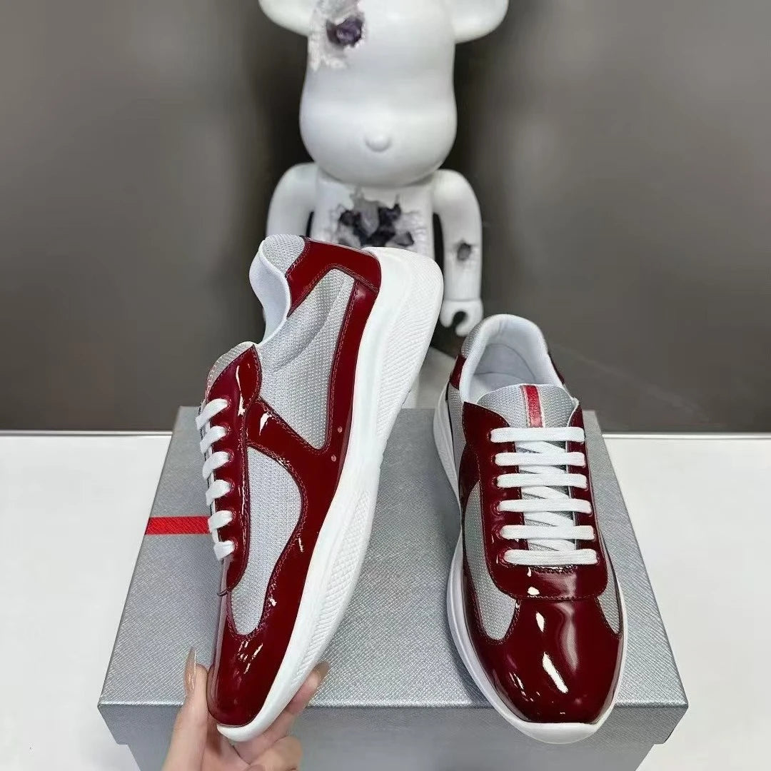 New P-style breathable casual sneakers for summer high-end men's shoes/fashionable mesh panel shoes fitness shoes