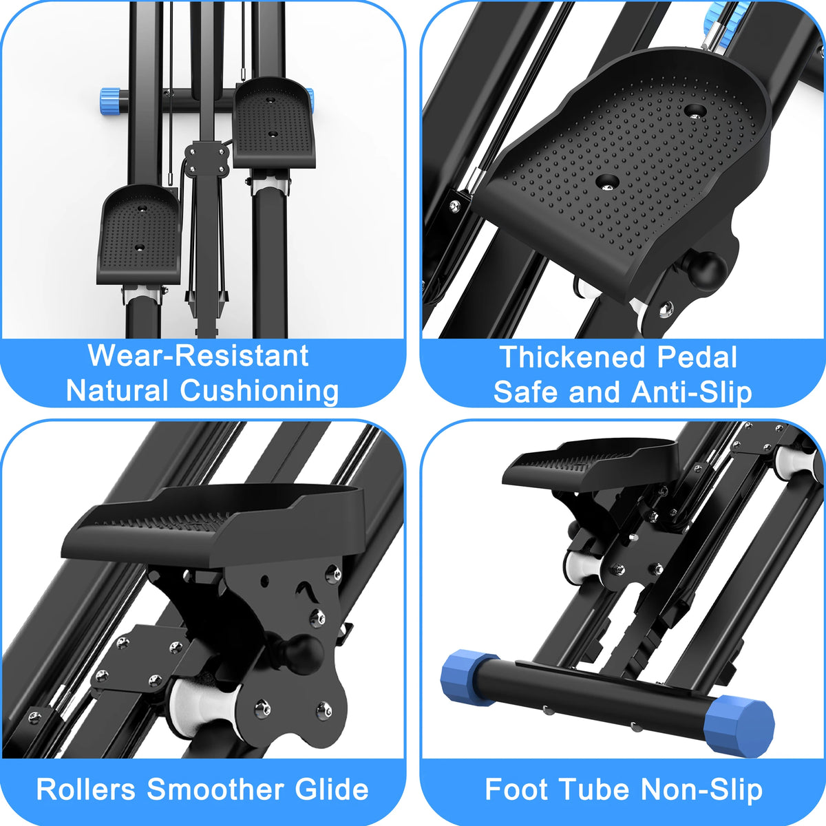Vertical Climber Machine with Adjustable Resistance/Full-Body Workout Stepper with Stable Frame & Adjustable Handlebar