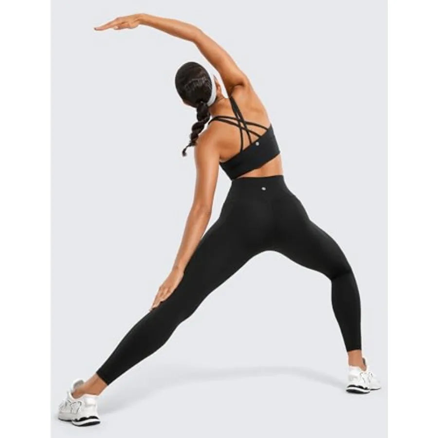 Butterluxe Workout Leggings Pockets 25'' High Waisted/Gym Women's Yoga Pants Buttery Soft Leggings