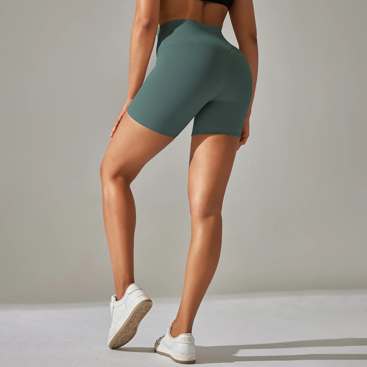 Women High Waist Breathable Yoga Fitness Shorts Stretch Sports Leggings/Running Cycling Summer Daily Workout Gym Athletic Shorts
