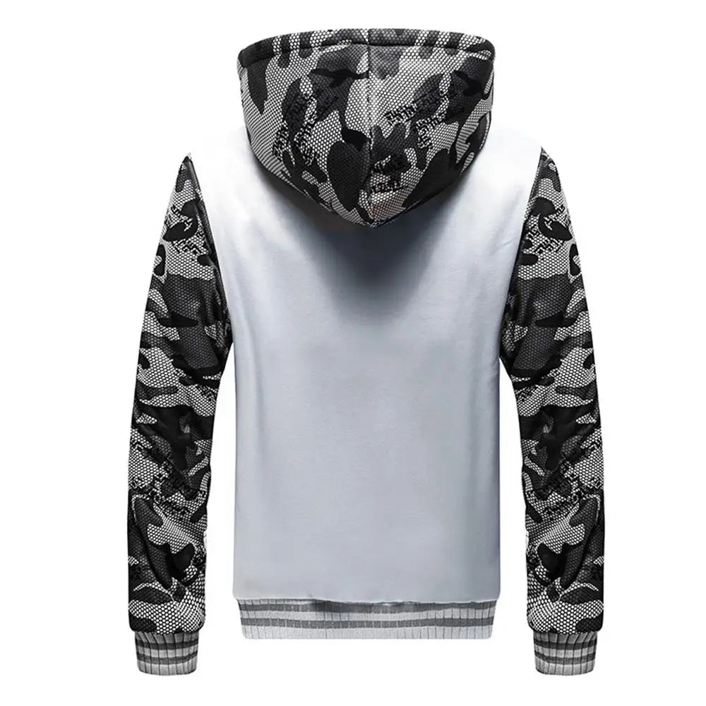 Men's Jacket Camouflage Thicken Winter Jackets for Men Fleece/Long Sleeve Coat Man Casual Hoodies Streetwear Men's Coats
