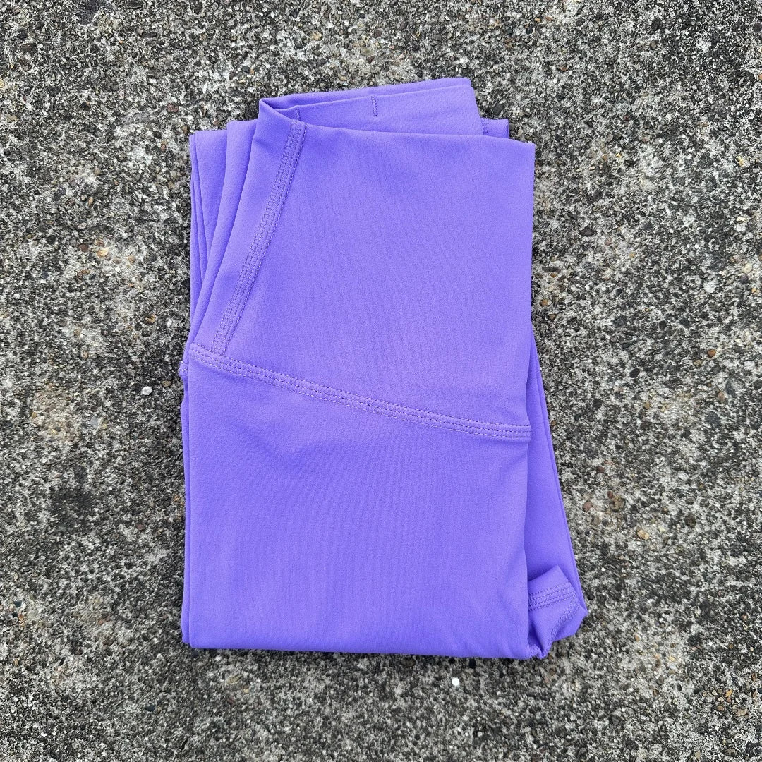 Solid Color Back Waist Pocket High Waist Yoga Legging Women/Sport Cropped Pants Butter Athletic Gym Comprehensive Training Jog