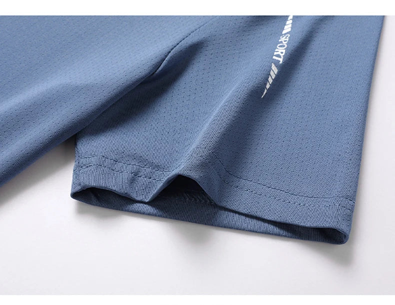 CHRLCK Men's Running Quick Drying T-shirts Breathable Hiking/Fishing Tees Soft Elasticity Outdoor Sports Short Shirt Summer