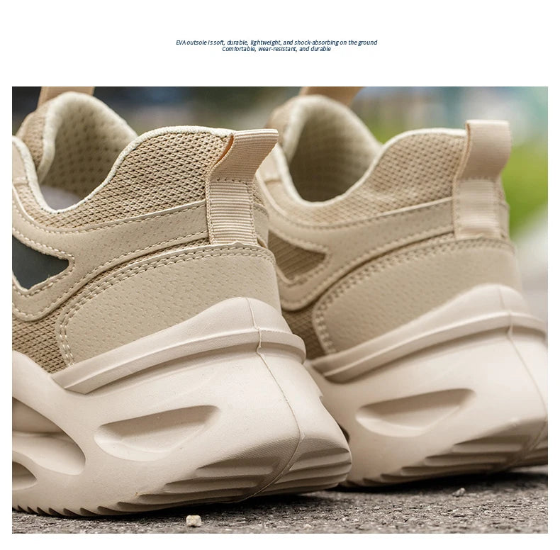 Breathable Steel Toe Sneakers for Men Lightweight Safety Shoes/Anti-smash Anti-puncture Work Sneakers Adjustable Shoes
