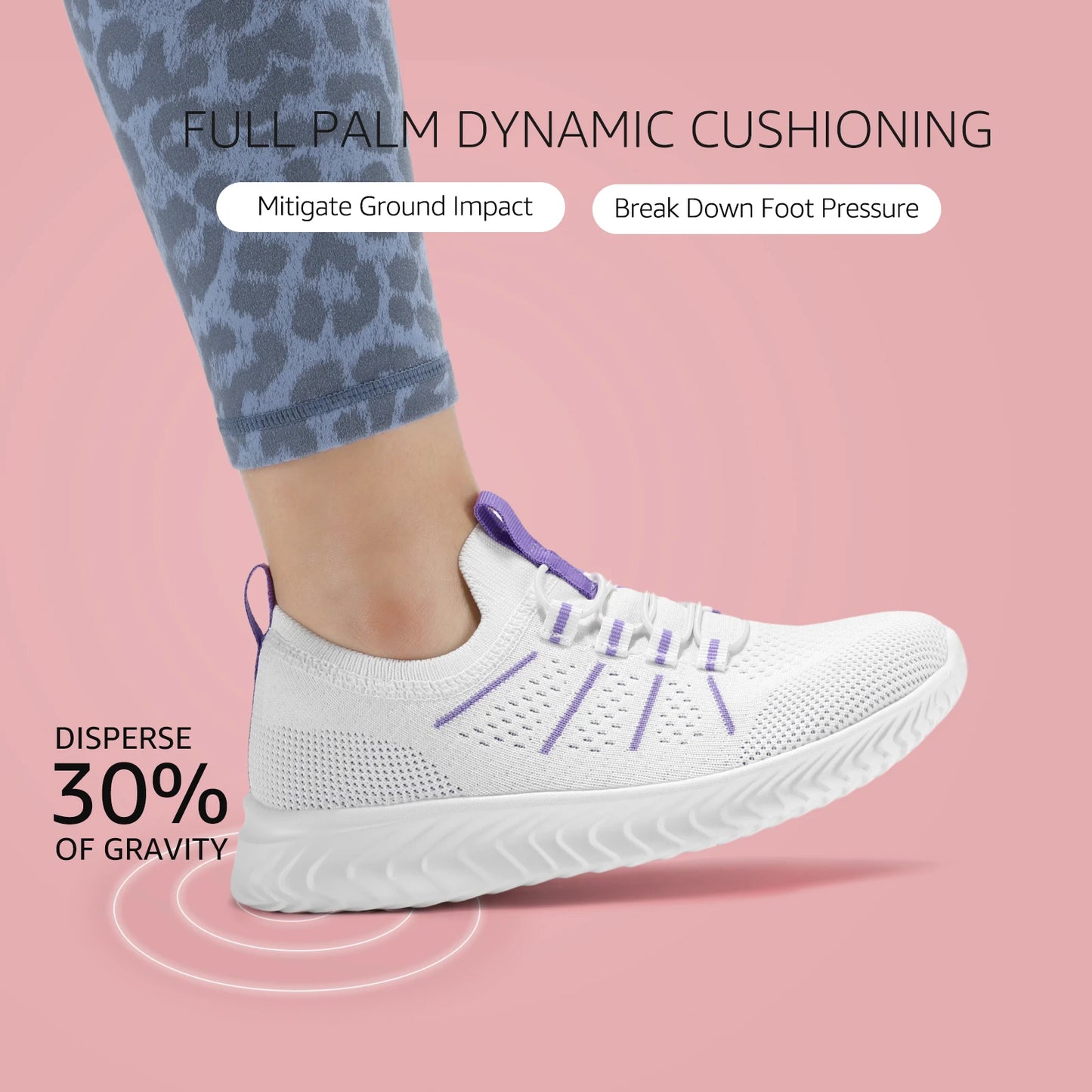 STQ Walking Shoes Cushioned for Women Slip on Sneakers/Ultra Light Breathable Foam Padded Heal Women Shoe