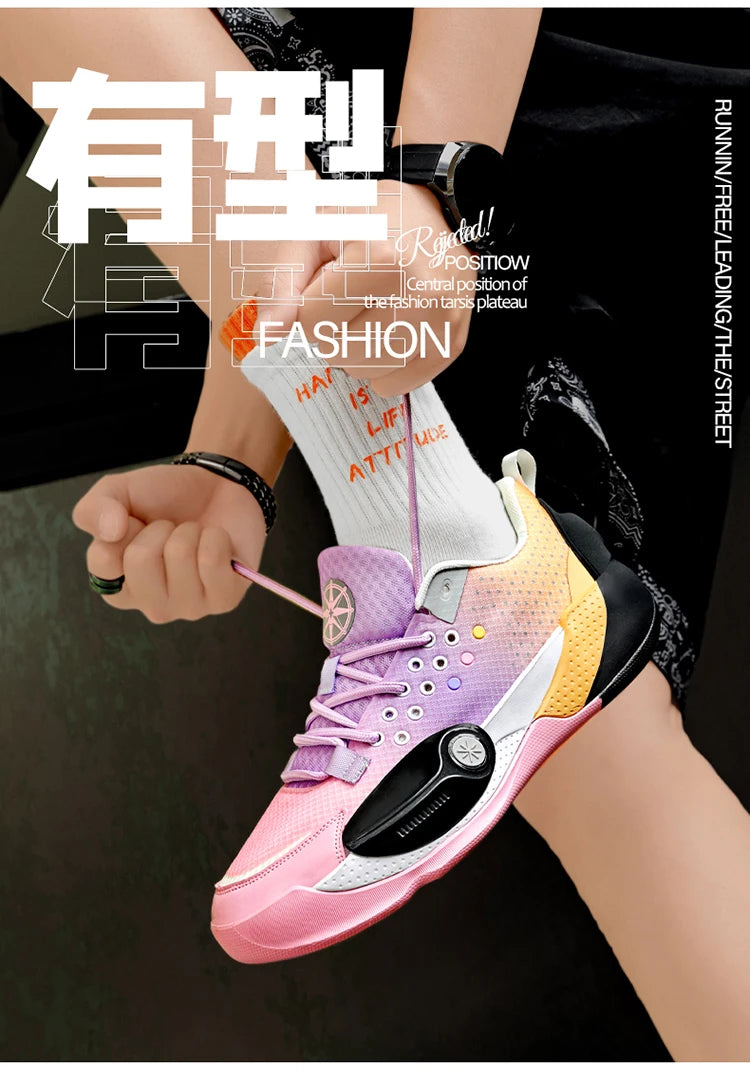 Unisex Basketball Shoes High-Quality Mesh Breathable Fashion/Summer Sports Shoes Shock-Absorbing Teen Basketball Boots