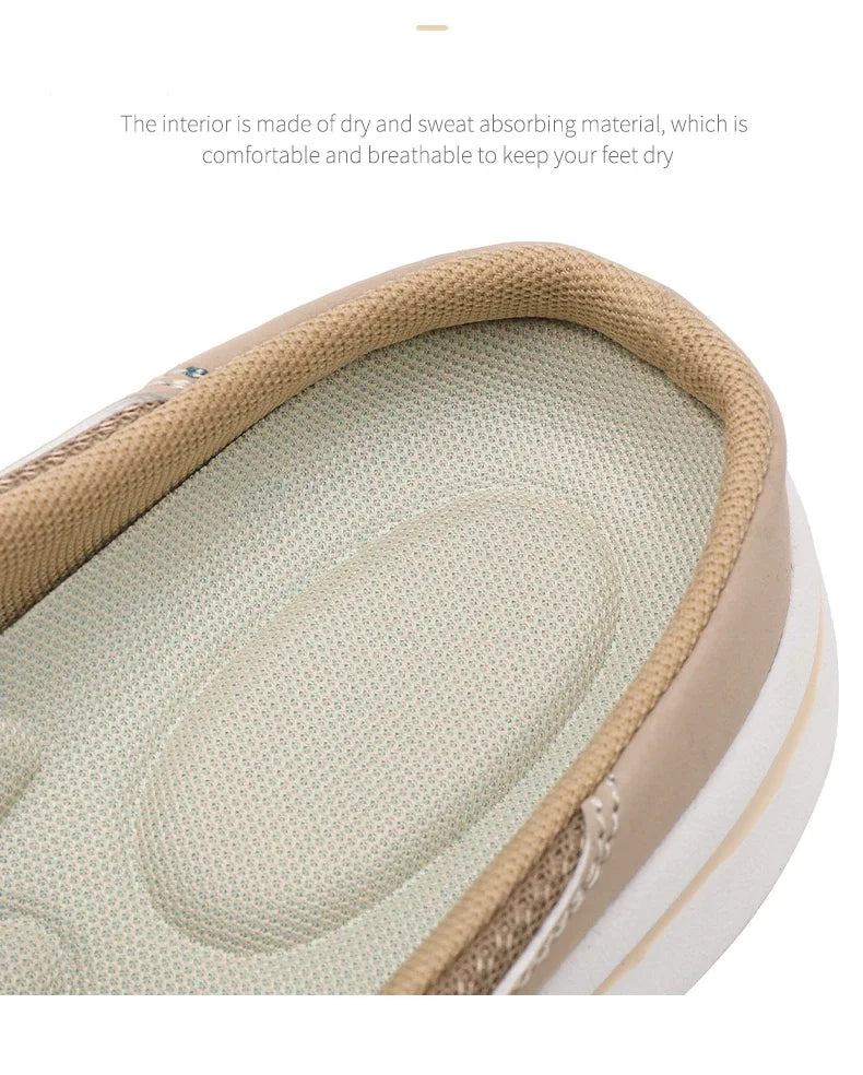 Men Slippers Summer Breathable Home Indoor Slippers Men Thick/Bottom Slides Fashion Couple Walking Shoes Plus Size 39-48
