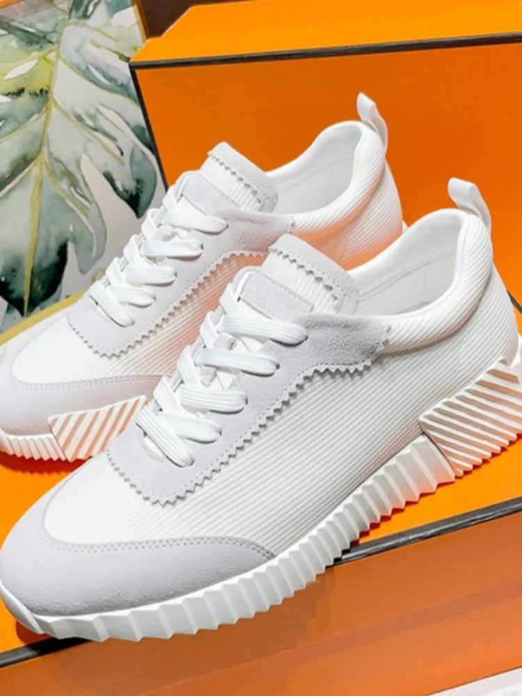 Homesick Men's Casual Leather Sports Shoes Black Adhesive Low-Top/Lace-Up Daily Wear Comfortable Breathable Spring Autumn