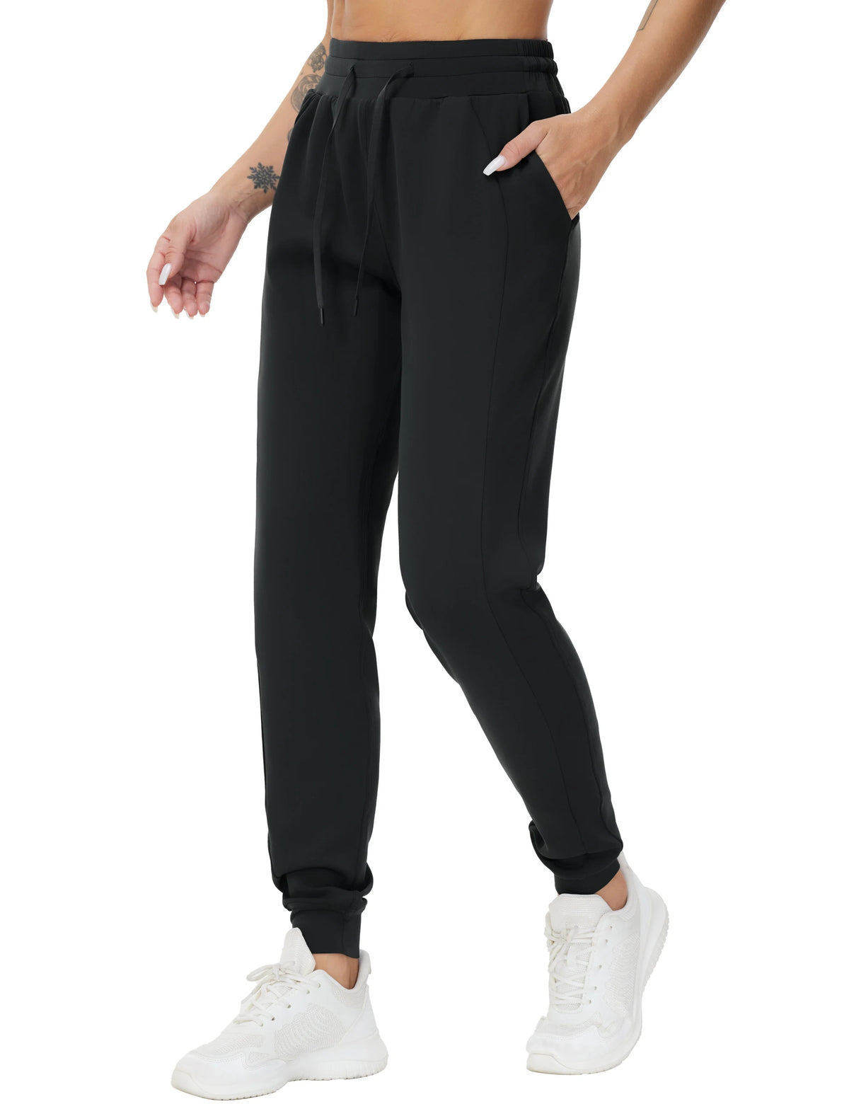 THE GYM PEOPLE Women's Workout Joggers Leggings Drawstring Running/Lounge Sweatpants Tapered Pants with Pockets
