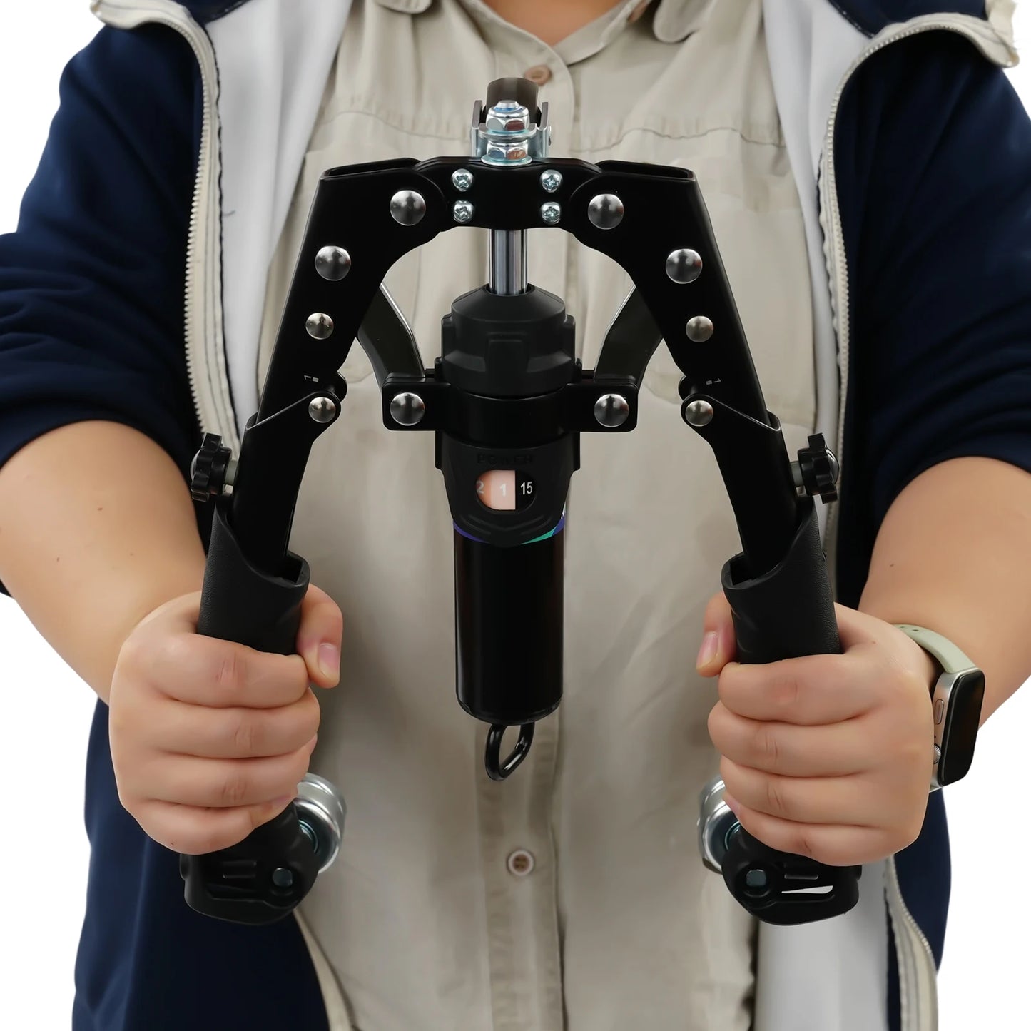 Hydraulic Power Twister Spin Button Arm Blaster Forearm Workout Equipment/Adjustable 22-440lbs for Arms Legs Biceps