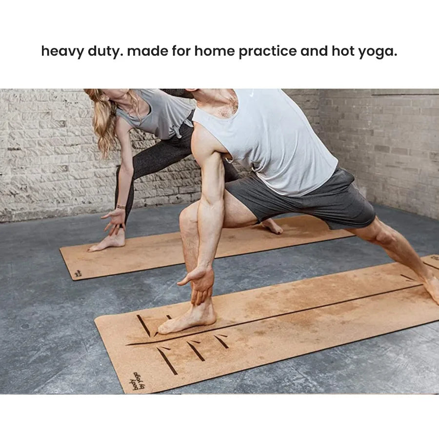 Luxury Cork Yoga Mat for Enhanced Comfort and Support/Fitness Environments Extra Thick Non Slip Design