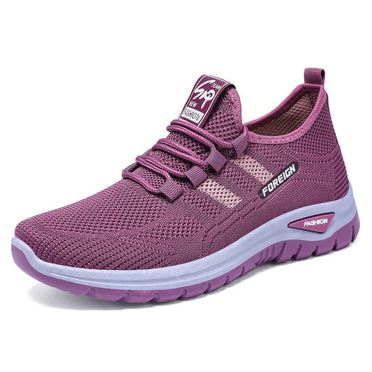 Women's Breathable Mesh Walking Sneakers/Lightweight Air Cushion Casual Shoes