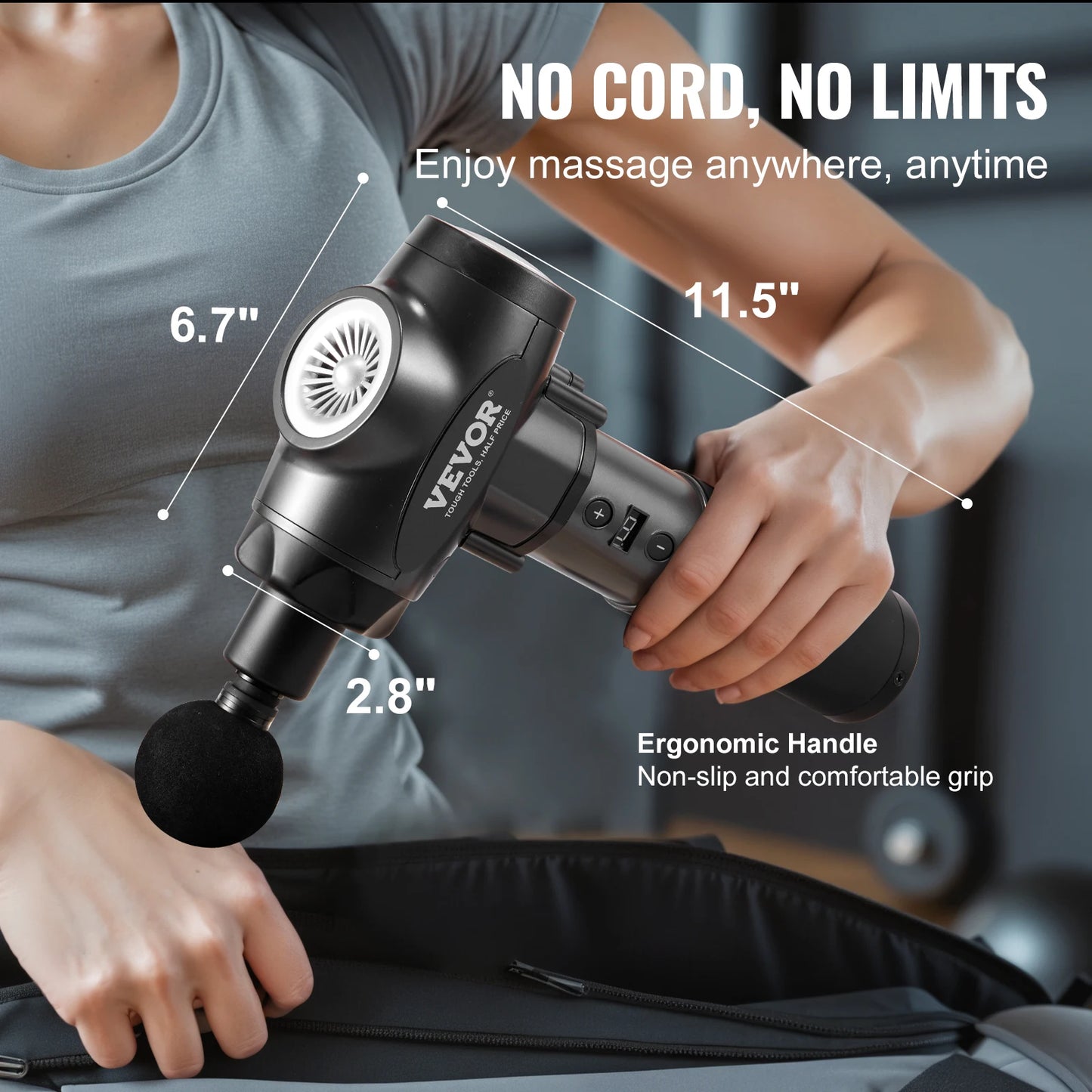 VEVOR Massage Gun Deep Tissue Percussion Muscle Massager/for Athletes Electric Massage Gun for Pain Relief Muscle Relaxation