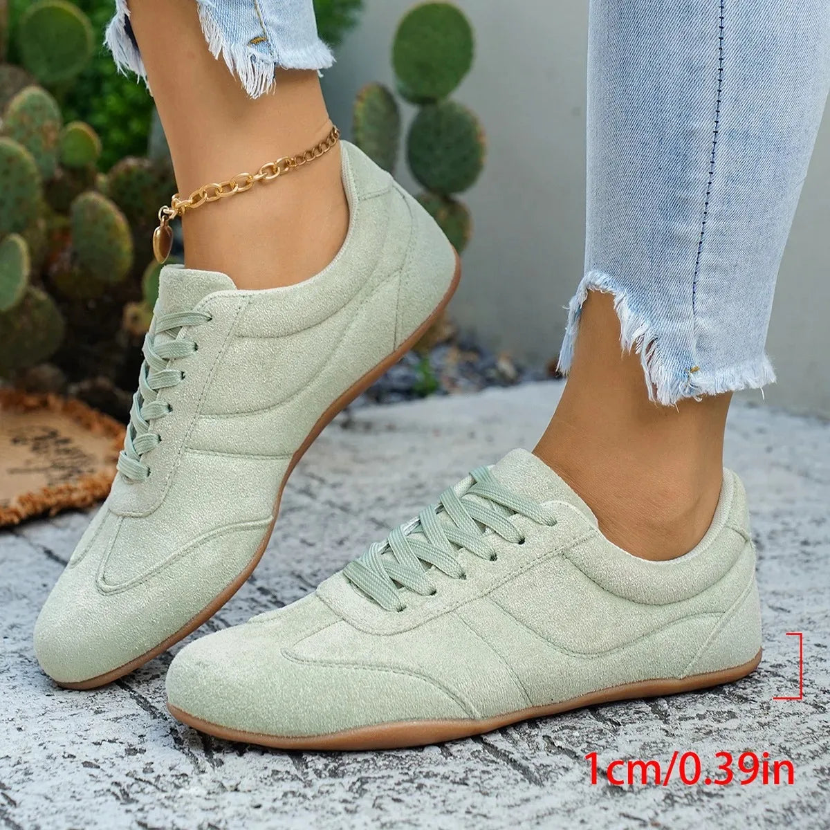 Women's Casual Flat-Soled Non-Slip Wear-Resistant Sport Spring/Autumn Round-Toe Soft And Comfortable Women Single Shoes
