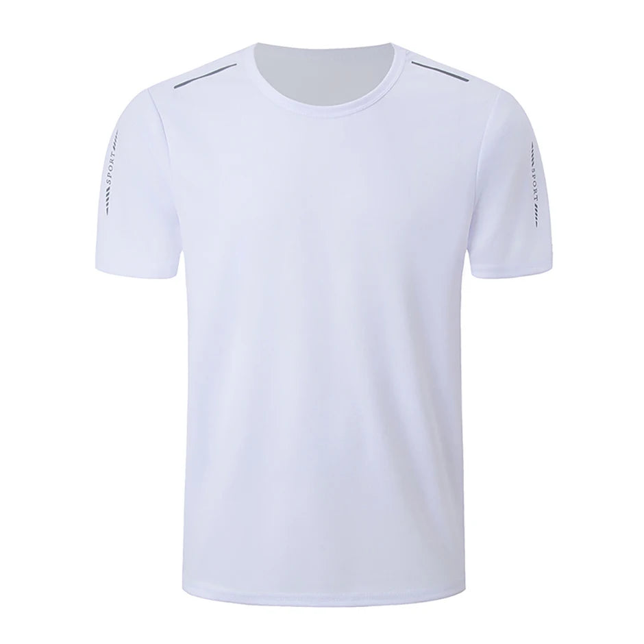 4/1 Pcs Men's Summer Multicolor Quick-drying Sports Short Sleeve/Loose Breathable Fitness Running Badminton T Reflective Strip