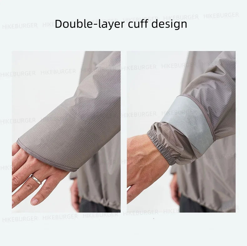 3F UL GEAR QingSuo Spilt Rain Poncho Outdoor Ultralight/Sleeve Rain Coats 15D Nylon Waterproof Hiking Cycling Jacket