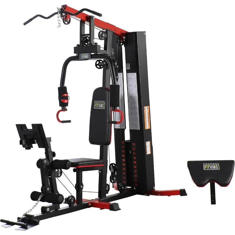Workout Equipment with Leg Press, Exercise Equipment for Home/with Pulley System, Home Gym Equipment for Full Body