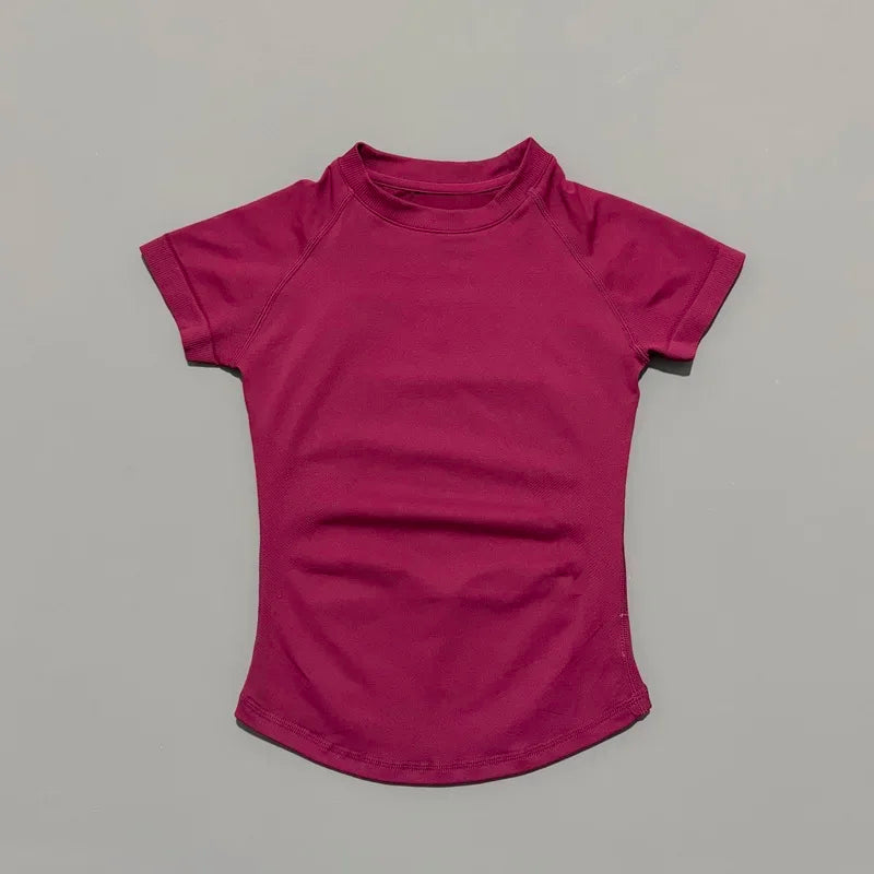 Impact Short Sleeve Top Women Gym Yoga Top Workout Clothes/Sports T Shirt Fitness Activewear Running Tight Tops