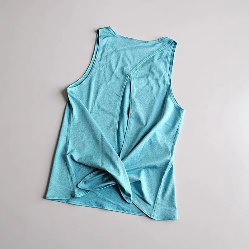 Women's Sleeveless Gym Shirts Tops Yoga Sports Vest Fitness/Loose Sport Shirts Female T-Shirts for Workout Exercise Tank Tops