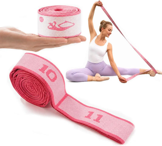 Multi-Loop Stretch Band for Yoga Pilates Ballet Physical Therapy/Flexibility & Leg Stretching Durable Stretching Equipment with 11 Loops