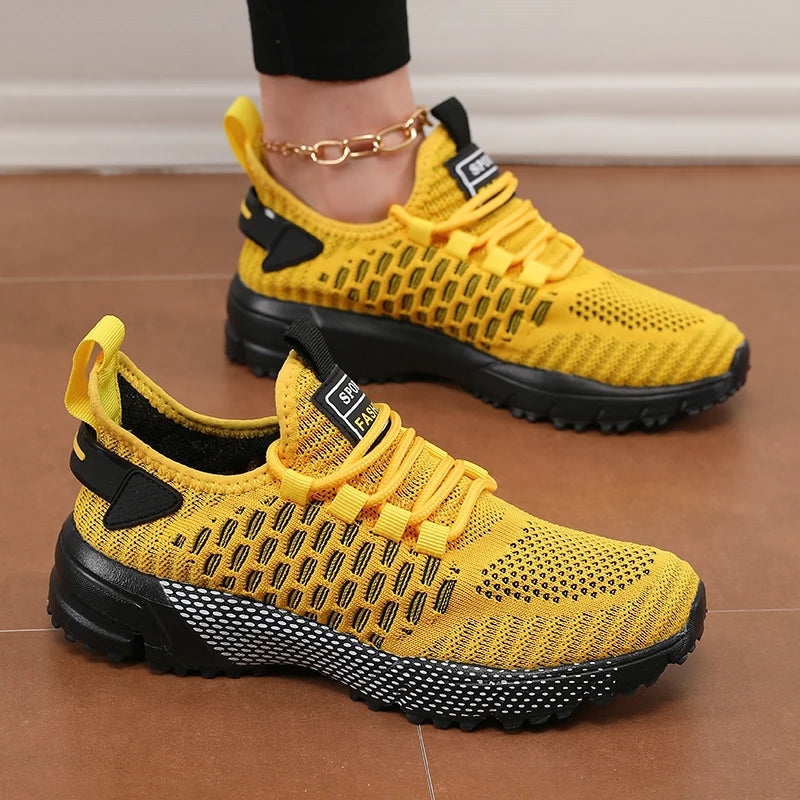 Women's Running Shoes Mesh Breathable Comfortable/Non Slip Sneakers Lightweight Fashionable Women's Vulcanized Shoes
