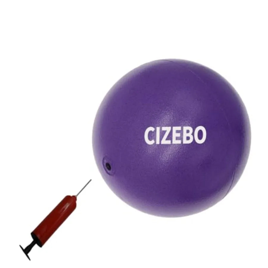 Small Exercise Ball Between Knees 6 inch Pilates Ball/with Needle Pump Mini Yoga Ball for Core Stability Workout Fitness
