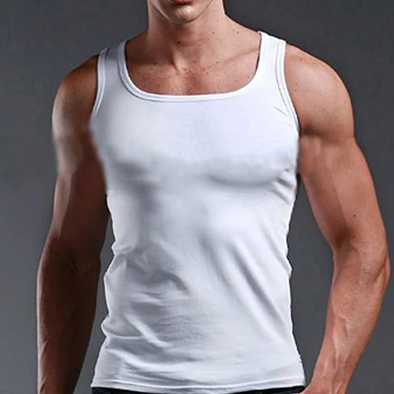 HOT Summer Male clothes Women Basic Elastic Tank Tops/100% Pure Cotton Sleeveless Fitness T-shirt Elastic Bodybuilding Vest