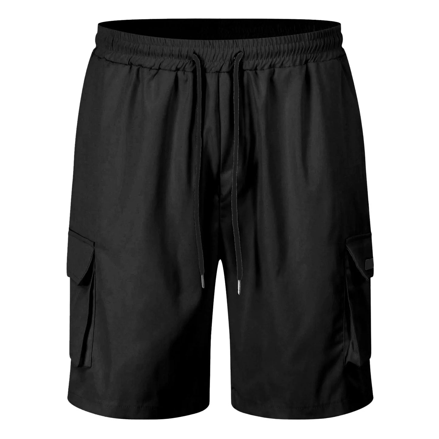 Drawstring Belted Pocket Cargo Shorts For Men Quick Dry/Fitness Training Running Sports Short Elastic Waist Men Shorts