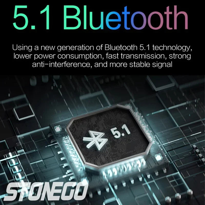Bluetooth 5.1 Wireless Headphones Stereo Over Ear Headset/with Microphone Foldable Adjustable Lightweight Design Comfortable Fit