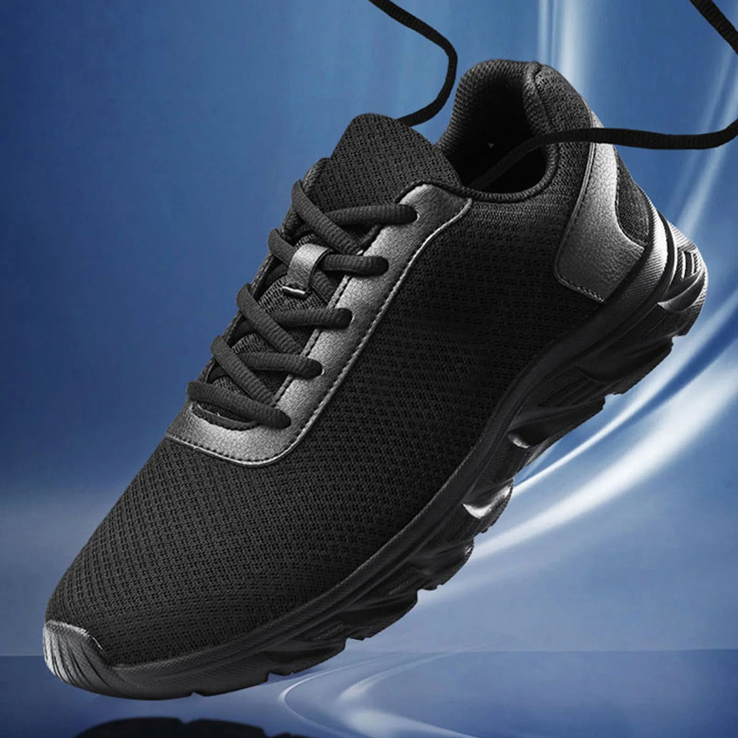 Mens Leather Sneaker Sports Shoes Simple Solid Color Fashion Summer/New Pattern Mesh Breathable Classic Sneaker