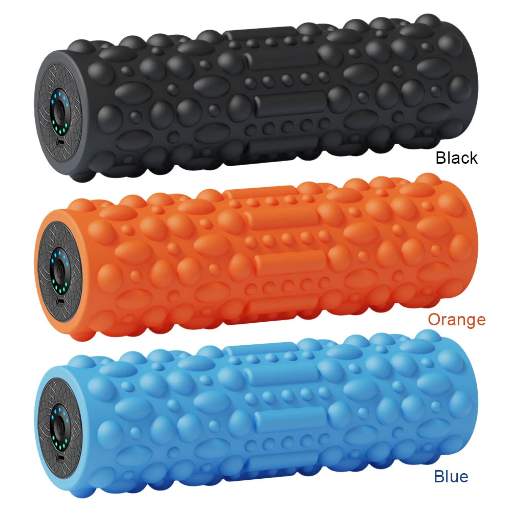 Electric Vibrating Foam Roller Exercise Roller Rechargeable/Muscle Roller 5 Modes Tissue Massager for Yoga Pilates