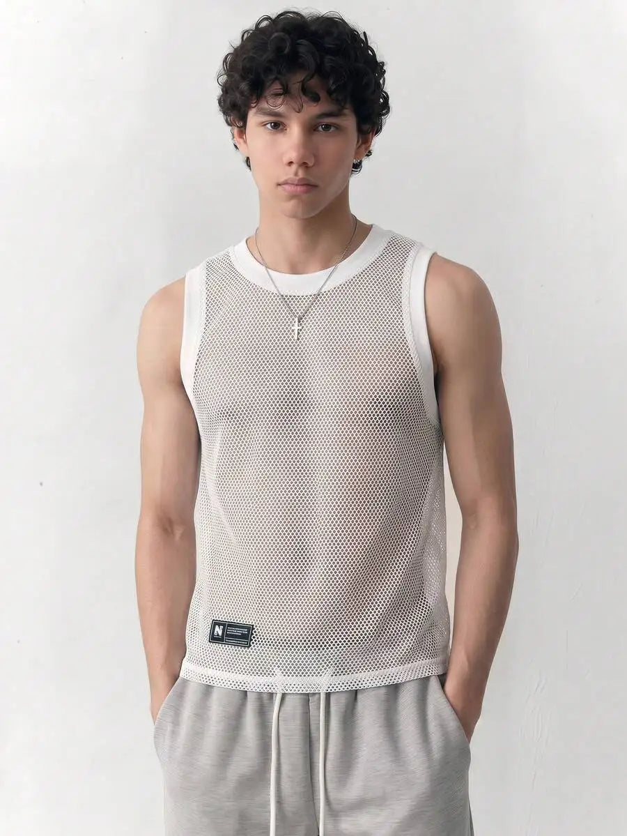 Men's Mesh Sleeveless Tank Top/For Casual Daily Wear Spring Summer