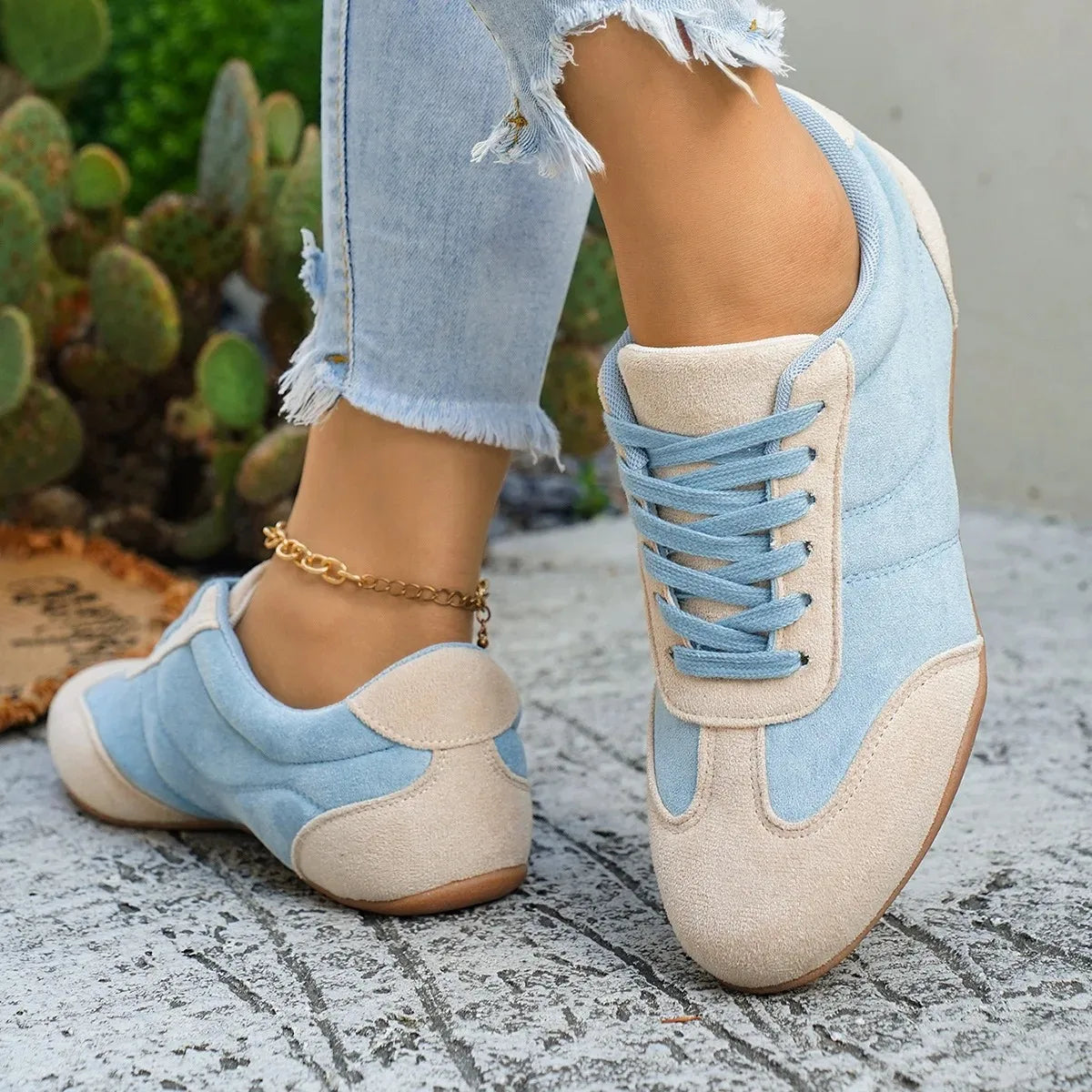 Women's Casual Flat-Soled Non-Slip Wear-Resistant Sport Spring/Autumn Round-Toe Soft And Comfortable Women Single Shoes