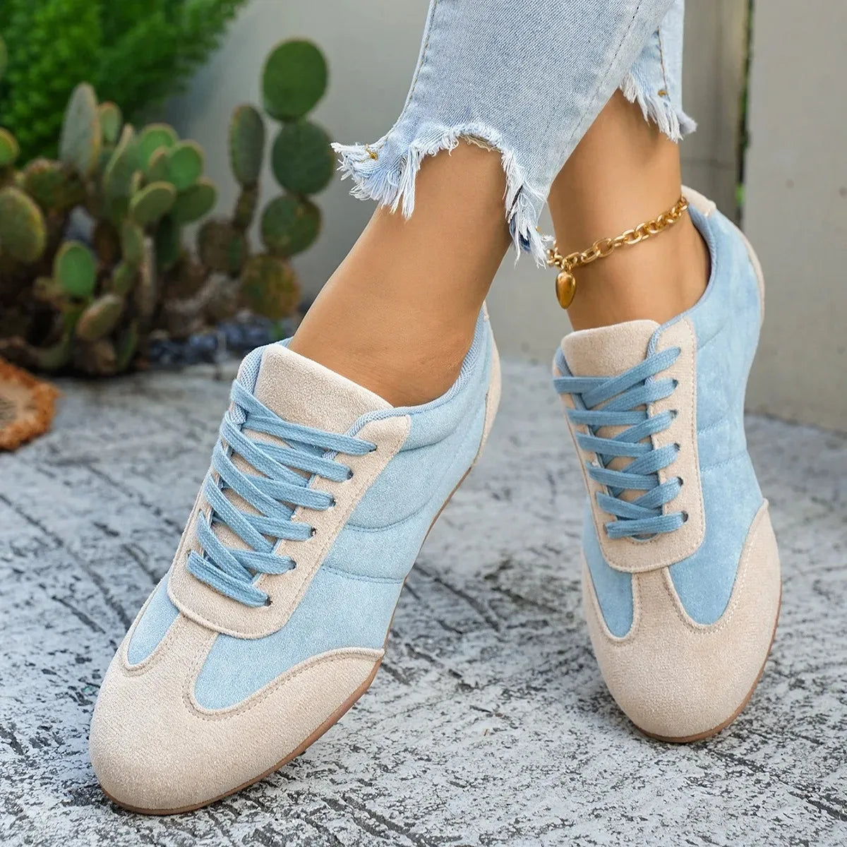 Women's Casual Flat-Soled Non-Slip Wear-Resistant Sport Spring/Autumn Round-Toe Soft And Comfortable Women Single Shoes