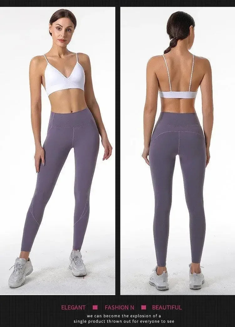 Women V Neck Seamless Triangle Cup Bra Camisole Breathable Gather Up/Chest Wrapped Underwear for Sports Fitness Yoga Casual