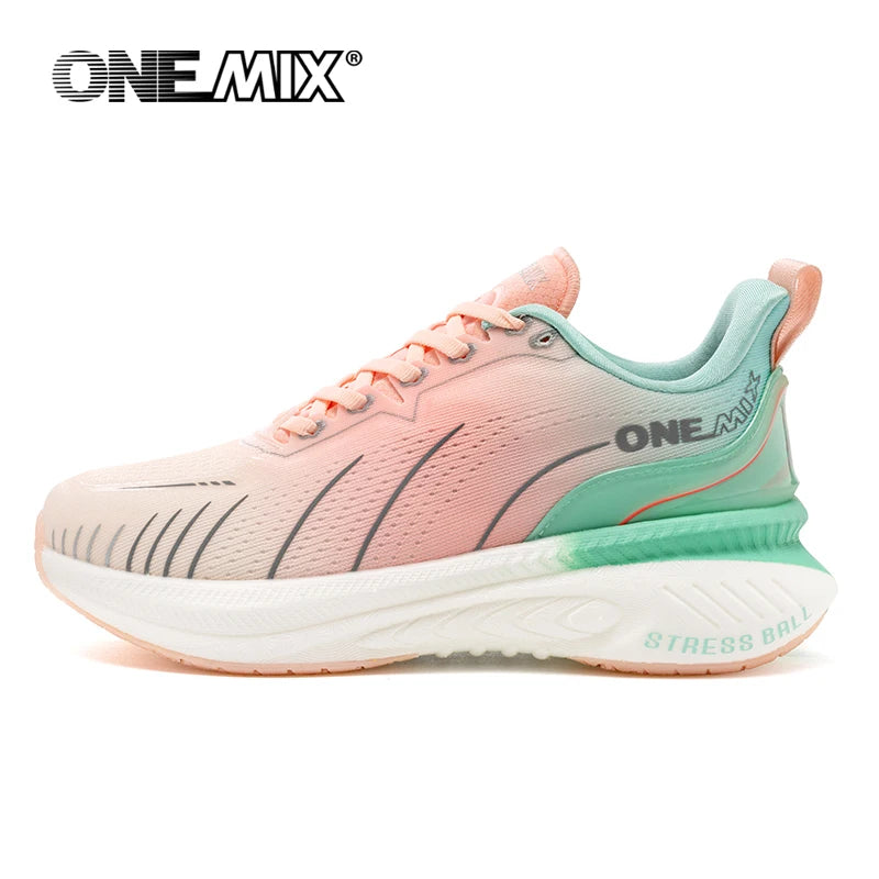 ONEMIX White Road Running Shoes for Women Air Cushion Outdoor Sport Shoes/Trainers Summer Jogging Shoes Women Footwear