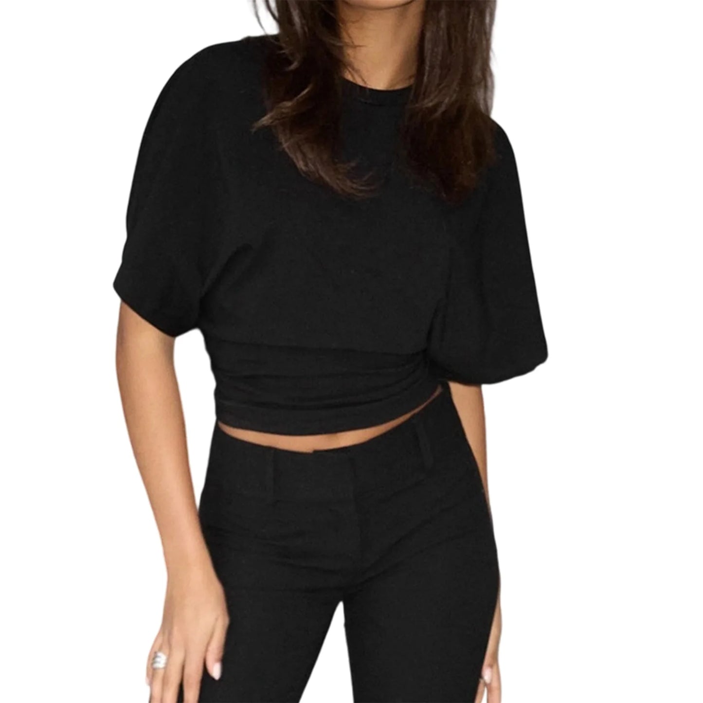 Ladies Short Sleeve Tees in Vibrant Colors with Round Neckline/Perfect for Summer Casual Outfits and Street Style Fashion