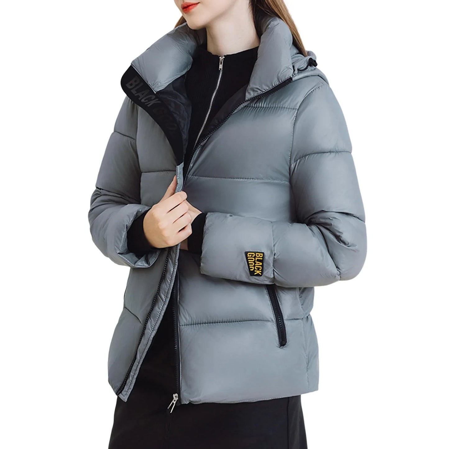 Winter Women Warm Cotton Down Coats Jacket Fashion/Lightweight Puffer Coats Female Korean Slim Fit Hooded Jackets Parkas