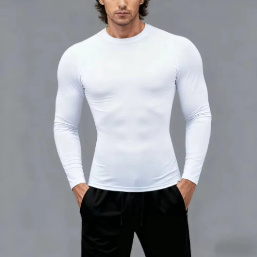 Men Bodybuilding Sports T-Shirt Quick Dry Running Shirt Long Sleeve/Compression Top Gym T Shirt Men Fitness Tight Rash guard