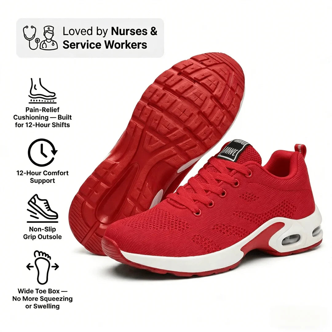 Women's Retro Chunky Sneakers Breathable Lace-Up Platform Shoes/Non-Slip & Shock-Absorbing Wide Fit Friendly for Gym & Street Style