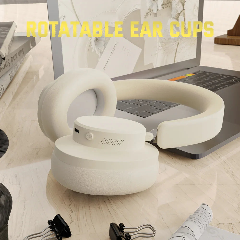 ATTACK SHARK G500 Bluetooth Active Noise Cancelling Over-ear Headsets/Bluetooth 5.3/3.5mm Stereo Wired Lightweight Headsets