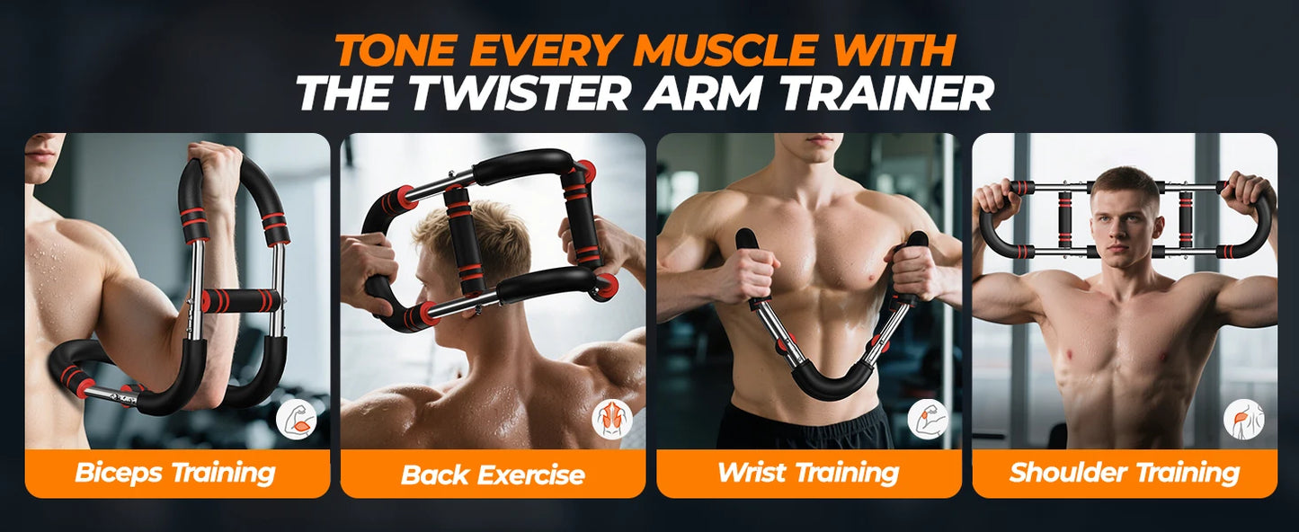 U Shape Arm Trainer Hand Gripper Non-Slip Grip 60-100lb Power/Twister Bar Fitness Equipment for Gym Home Muscle Exercise